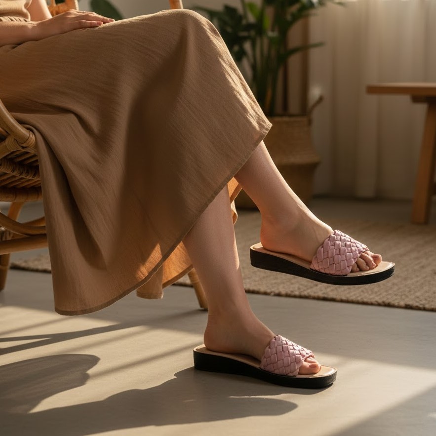 خرید آنلاین دمپایی روفرشی زنانه پاپا مدل حصیری کد 11